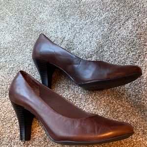 Brown Leather Heels